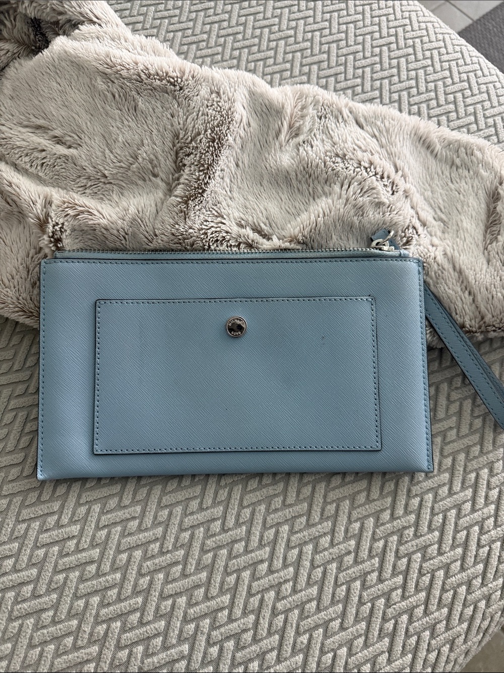 Michael Kors Light Blue Wristlet Clutch
